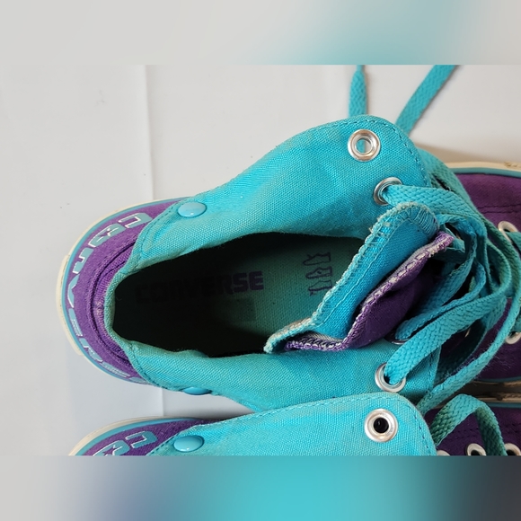 Converse All Star Snap Low Top Size 9.5 Teal and Purple (men's size 7.5) - Picture 11 of 14